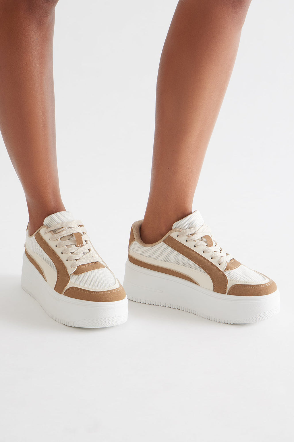 Dodge Platform Sneakers - Nude/combo