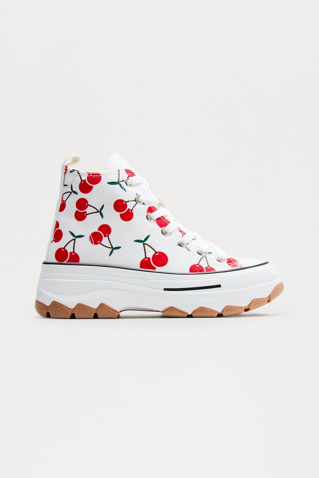 Cherry Berry High Top Sneakers - White