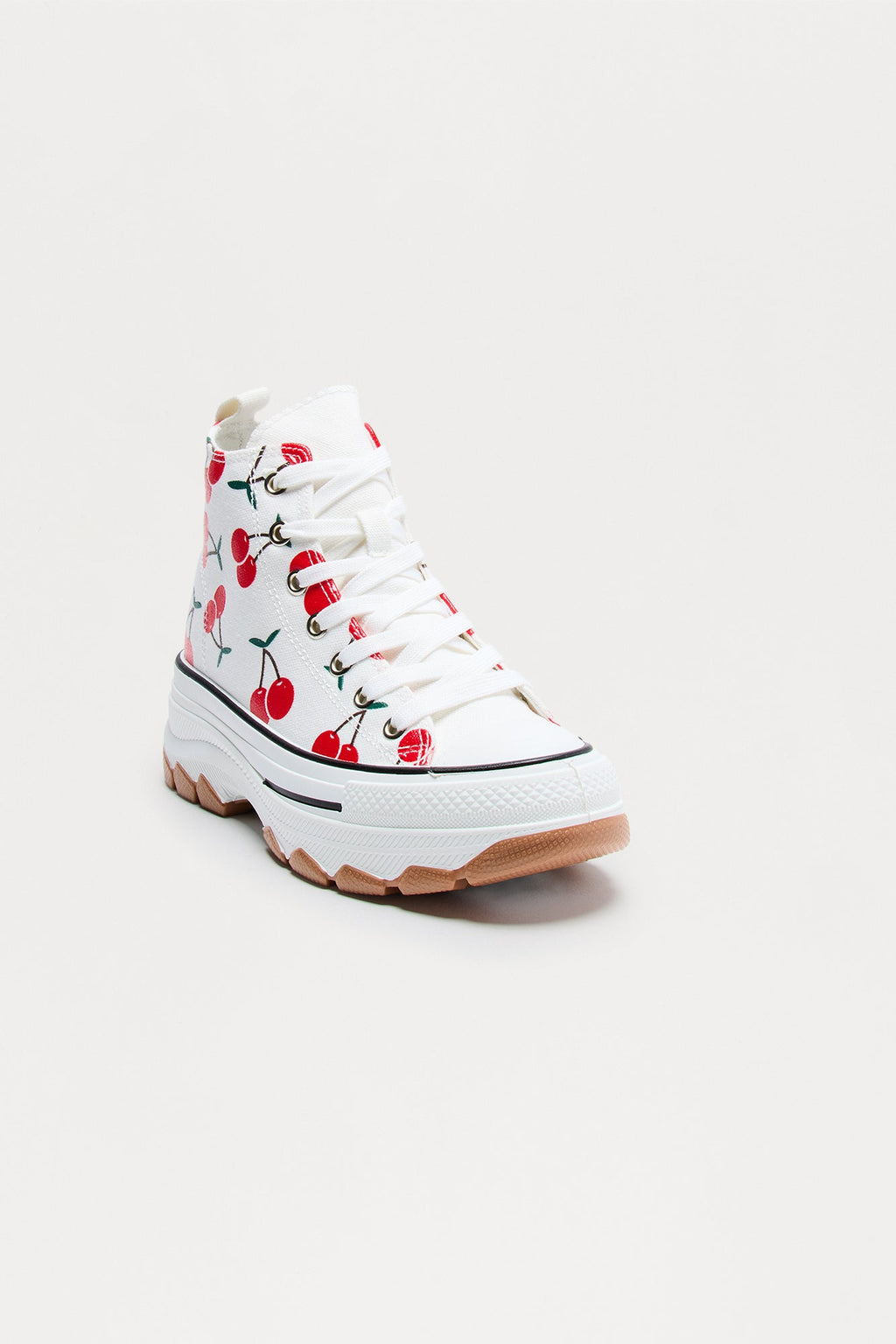 Cherry Berry High Top Sneakers - White