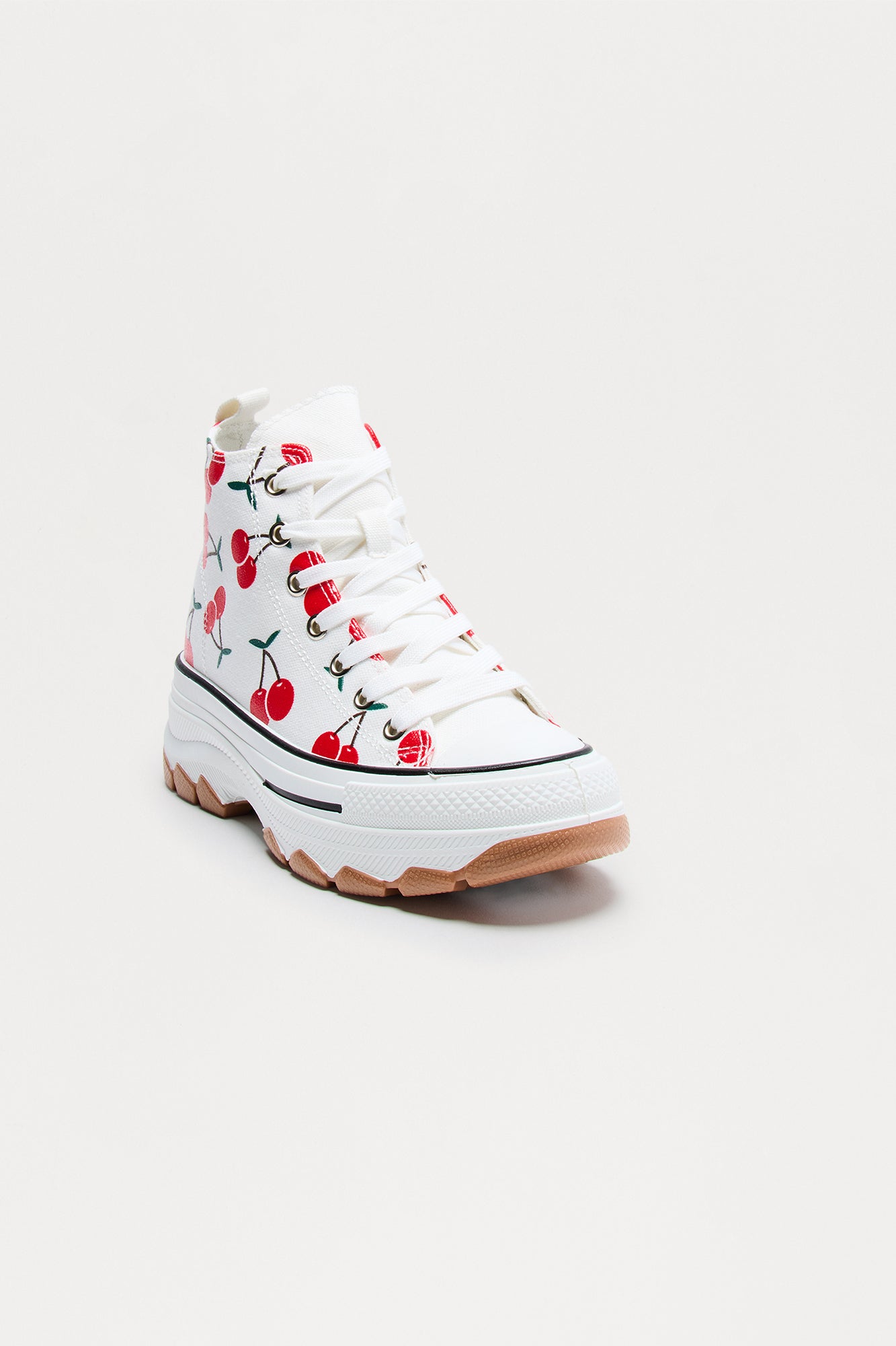 Cherry Berry High Top Sneakers - White